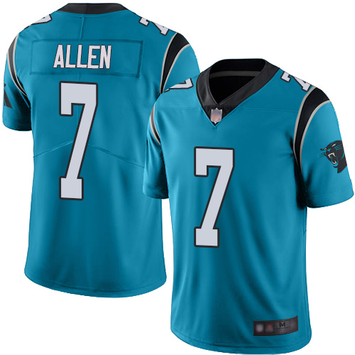 Carolina Panthers Limited Blue Youth Kyle Allen Alternate Jersey NFL Football #7 Vapor Untouchable->women nfl jersey->Women Jersey